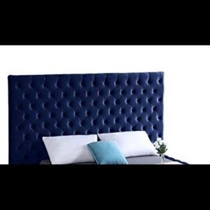 Velvet upholstered Queen size headboard